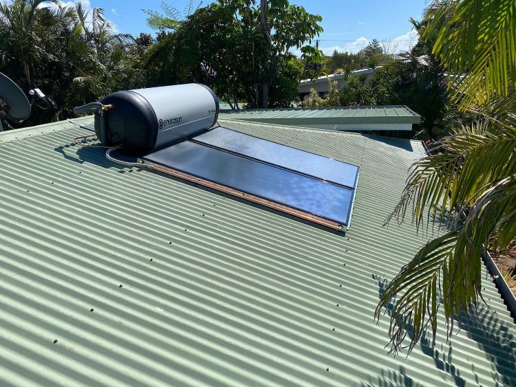 Solar hot water system in Byron bay