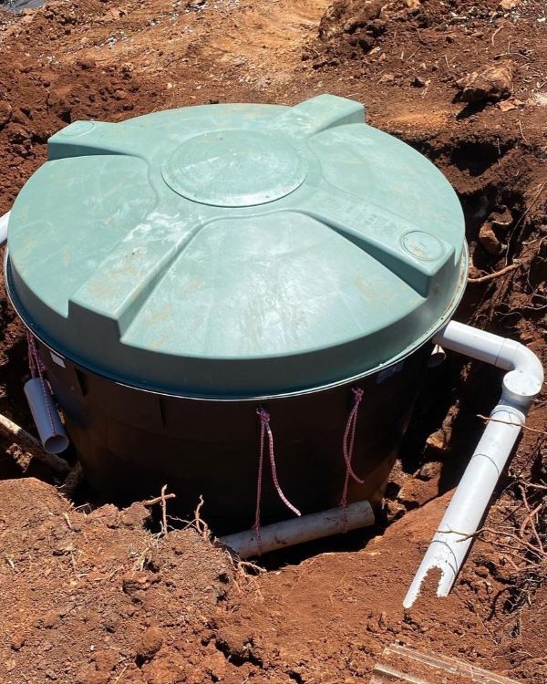 septic tank in ground