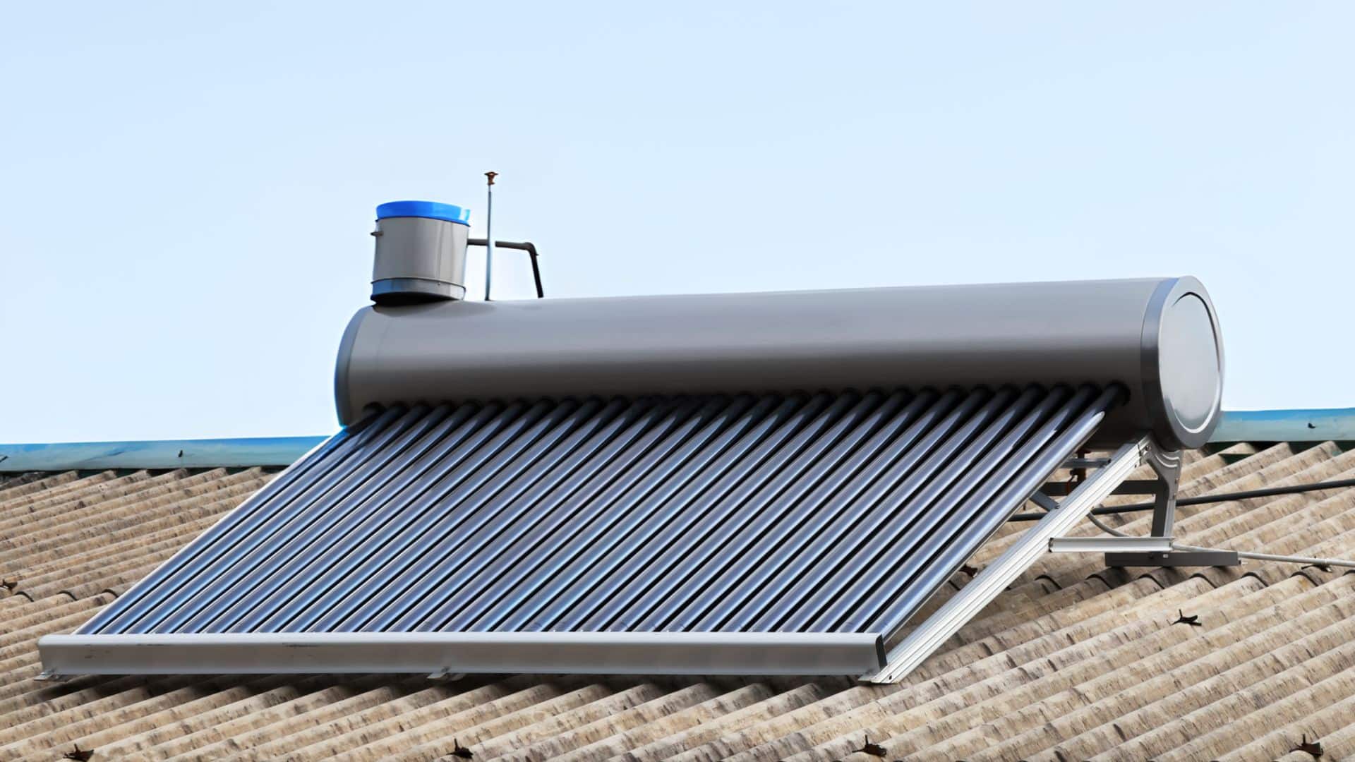 solar hot water system on roof top. Plumbers in Mullumbimby